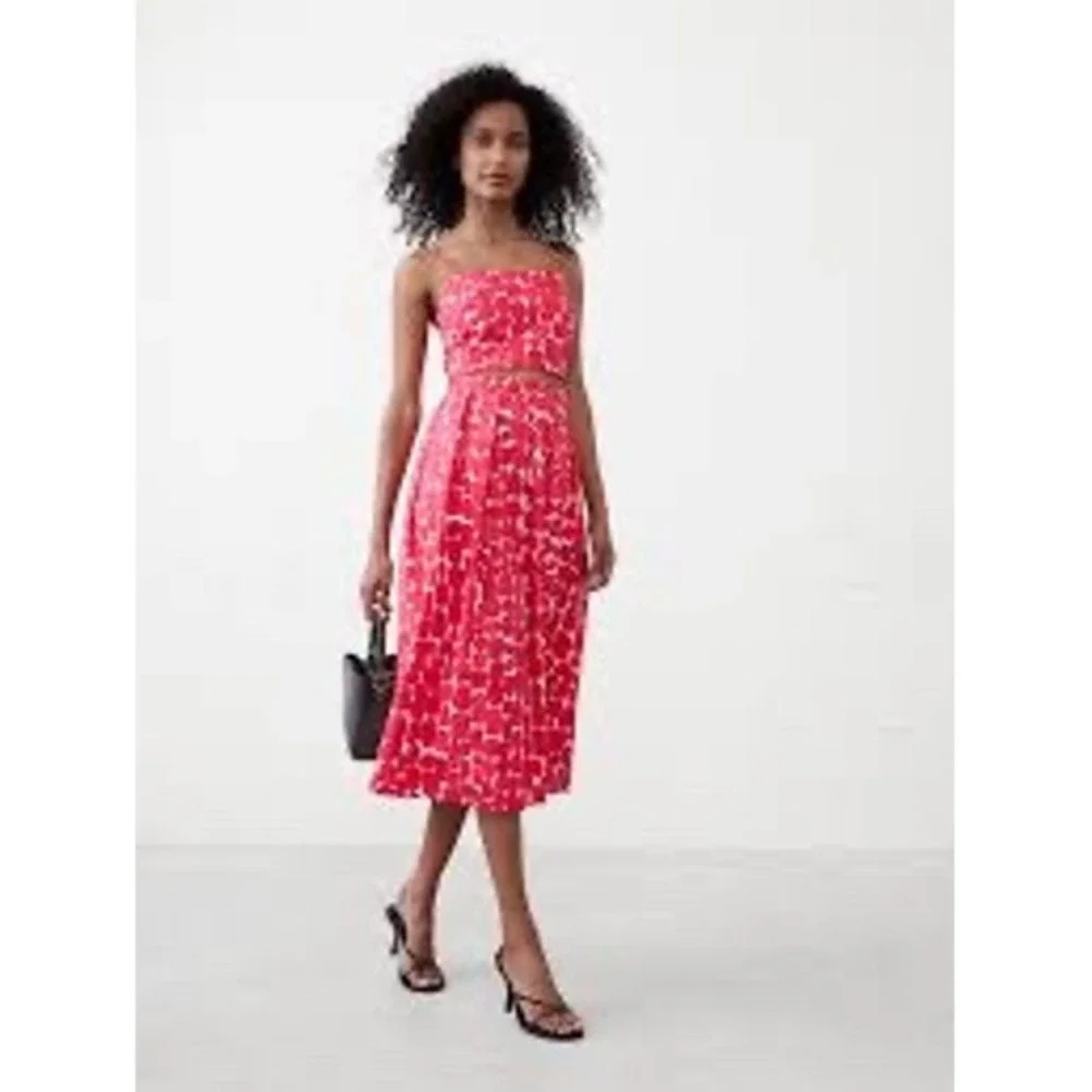 Banana Republic Red White Polka Dot 2 Piece Set Skirt Small Crop Top Medium NWT